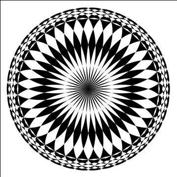 A Mesmerizing Display of Multi-Colored Patterns and Spiritual Harmony Stock Illustration
