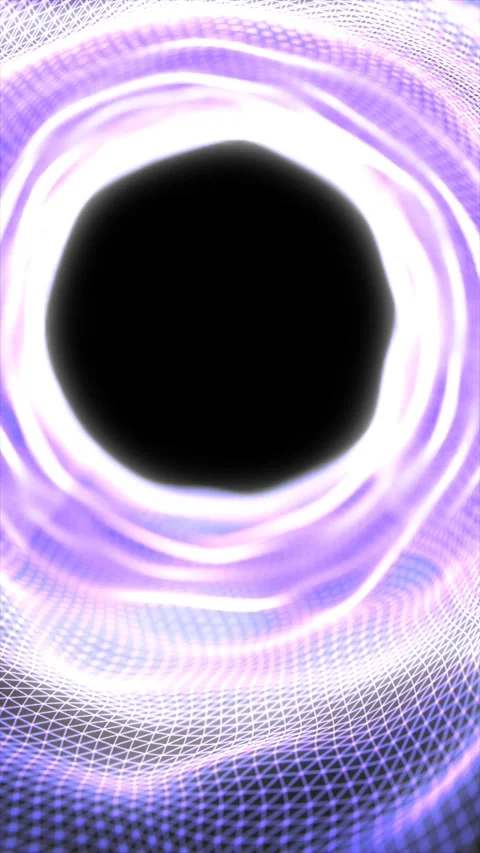 A mesmerizing display of a swirling abstract vortex showcases vibrant purple Stock Footage 311478020