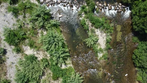 Mesmerizing drone shot of a serene waterfall Video stock 310901594