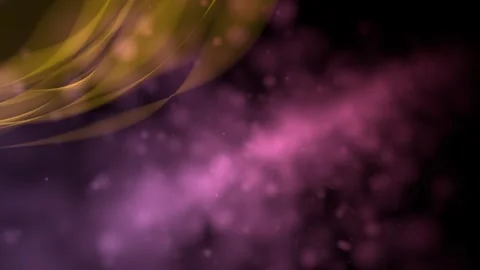 A mesmerizing ethereal scene featuring swirling golden ribbons of light dancing Stock Footage 344104842