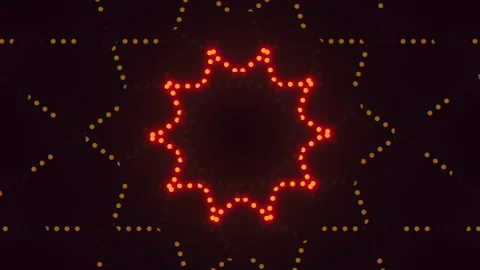 Mesmerizing glow radiant dot pattern shines on dark canvas Vídeos de archivo 292965237