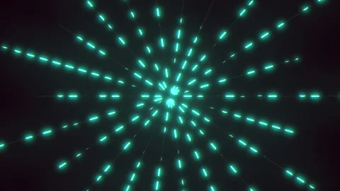 Mesmerizing glow radiating green lines illuminate circular pattern 動画素材 275603914
