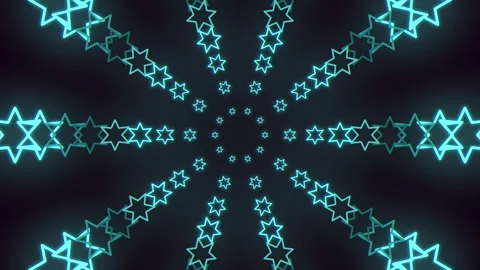 Mesmerizing glowing blue star pattern creates vibrant stellar display Stock-Footage 282371483