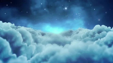 A mesmerizing glowing moon over a beautiful cloudscape in the night An appar Stock Footage 280299478