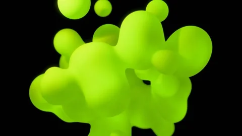 Mesmerizing Green Lava Lamp Loop - Hypnotic Animated Background Stock Footage 302821568