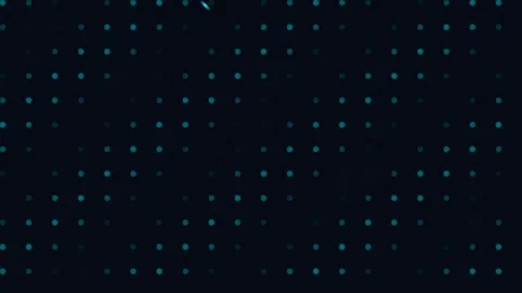 A mesmerizing grid of glowing blue dots on a dark canvas 库存影片 335255927