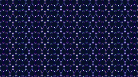 Mesmerizing grid of overlapping black and purple circles Stock Footage 292939285