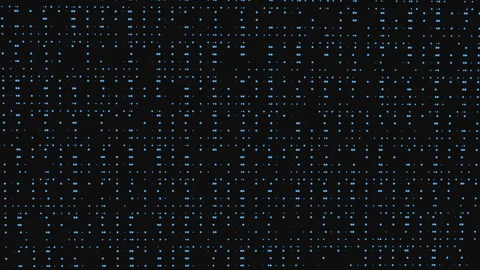 Mesmerizing grid pattern of blue dots on black background Stock-Footage 258920748