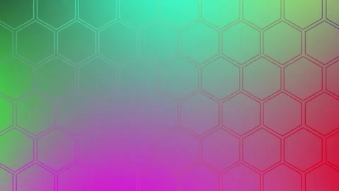 Mesmerizing hexagonal pattern with a smooth gradient transition from green .. Stock Footage 317737071