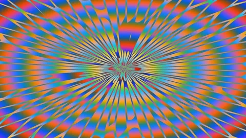 Mesmerizing Hypnotic Mandala Webbed Colorful Animation Loop Stock Footage 243256912