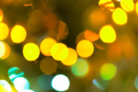 A mesmerizing image captures the enchanting glow of blurred lights. Stock Photos