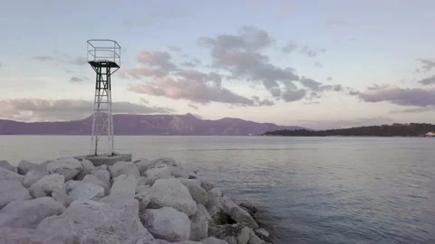 Mesmerizing island pier in Greece. Video stock 146792404