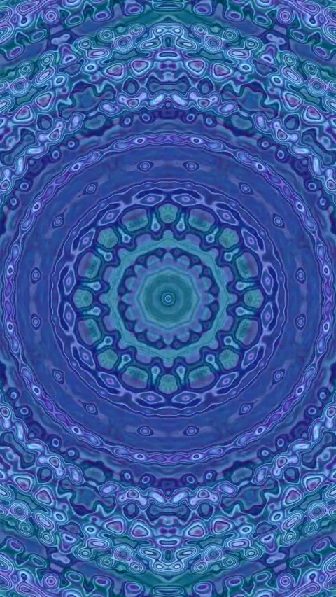 Mesmerizing kaleidoscope of blue and violet patterns creates a seamless abs.. Stock Footage 321570977