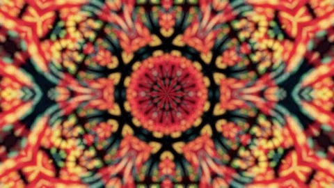 Mesmerizing kaleidoscopic animation featuring warm, textile-like patterns. Stock Footage 270228152