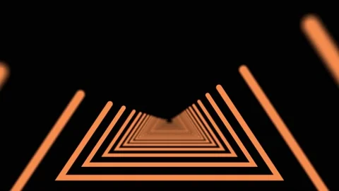 Mesmerizing looping orange triangle Stock Footage 155220527