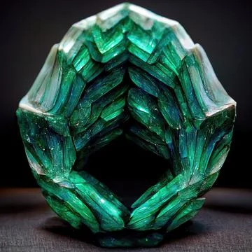 Mesmerizing Malachite Deep Green Crystal Stock Illustration