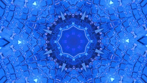 Mesmerizing microcircuits kaleidoscope effect, microchip. Stock Footage 246951299