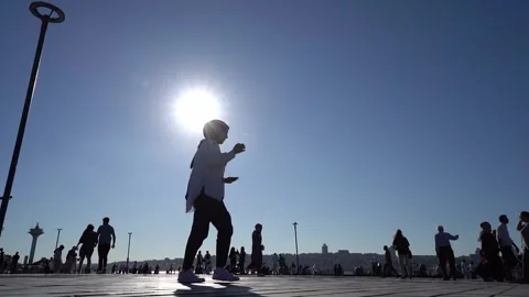 Mesmerizing Moments: Basking in Sunset Splendor Video stock 247897483