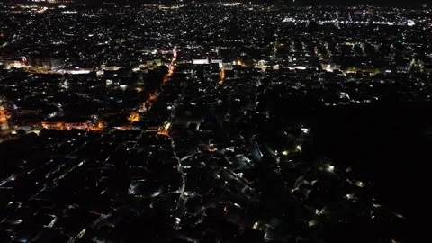 Mesmerizing Nighttime Cityscape Aerial View 库存影片 325189913