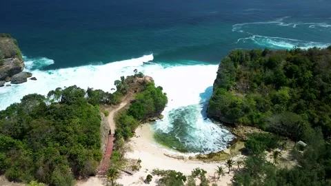 Mesmerizing Ocean Views at Batu Bengkung Beach Malang August 6 2026 Stock Footage 342801229