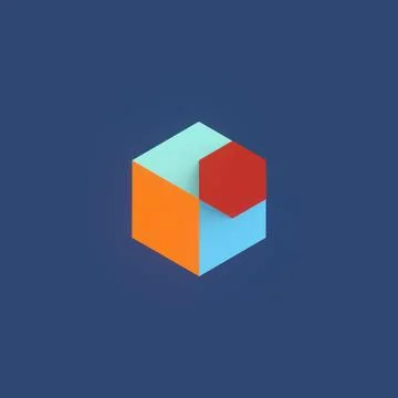 Mesmerizing optical illusion. Abstract colorful illustration of 3d rendering Stock Illustration