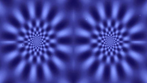 Mesmerizing optical illusion wave pattern seamless blue background loop Stock Footage 337563948