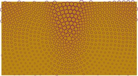 A mesmerizing pattern of orange dots creating a captivating visual effect Stock Illustration