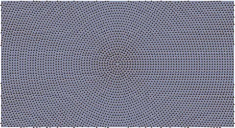 A mesmerizing pattern of purple and white lines intersecting at various angle Stock Illustration