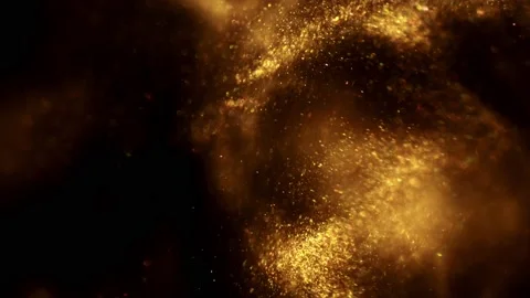 Mesmerizing Patterns of Golden Particles in Motion 4k Footage Snow Particles Stock Footage 236078196