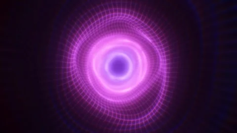 A mesmerizing pink and blue vortex with a geometric wireframe futuristic gl.. Stock Footage 284711064