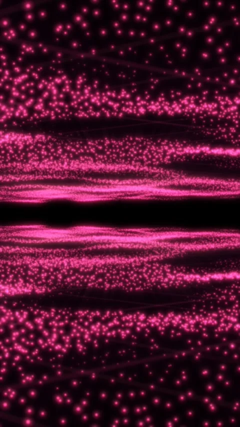 Mesmerizing pink light waves ripple and reflect across a dark background Stock Footage 312338697