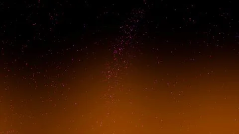 Mesmerizing pink particles dance against a dark, gradient sky creating a Illustrazione stock