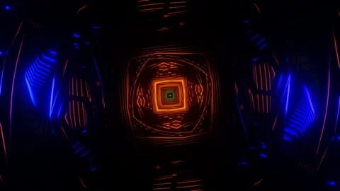 A mesmerizing, pulsating, and hypnotic VJ loop with a colorful, psychedelic, and Stock Footage 253722211