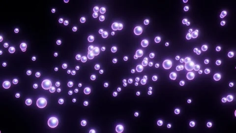 Mesmerizing purple bubbles floating in a dark space for creative VJ loops Stock Footage 293913623