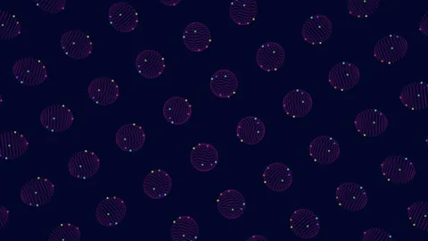 Mesmerizing purple circle pattern floating in celestial space 스톡 동영상 292945084