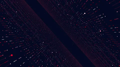 Mesmerizing Red And Blue Elements On Black Canvas 스톡 동영상 247235734