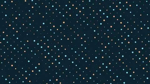 Mesmerizing red dot grid pattern on dark blue background Stockbeeldmateriaal 292945648