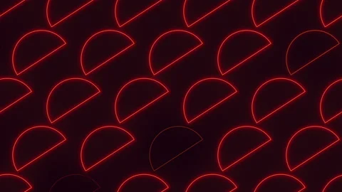 Mesmerizing red neon lights create a striking circular pattern 動画素材 289231855