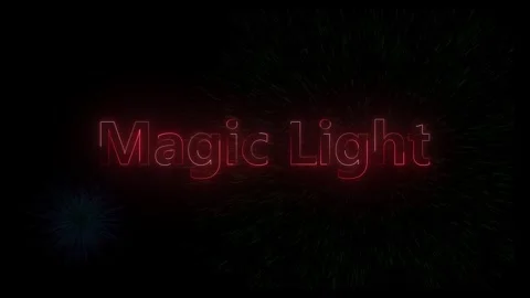 Mesmerizing red neon magic light effect with particle burst background Stock Footage 318099162