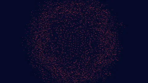 Mesmerizing red spiral intricate pattern of floating dots Vídeos de archivo 270394209