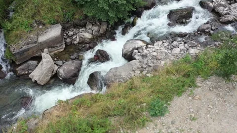 Mesmerizing River: Crystal-Clear Water in 4K Stock Footage 248965619
