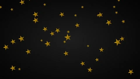 Mesmerizing seamless loop animation of shimmering golden stars gently falling Stock Footage 262591756