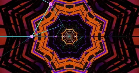 Mesmerizing seamless looping VJ loop screensaver with intricate geometric p.. Stock Footage 315217345