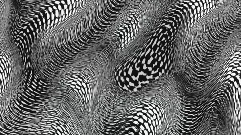 This mesmerizing seamless texture features a distorted grid of circles Stock Footage 317253762