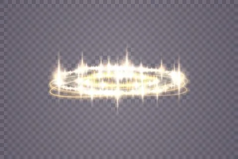 A mesmerizing Shimmering Circular Light Effect that features enchanting Sparkles Stock-Illustration