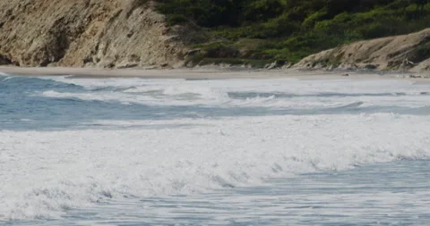 Mesmerizing Slow Motion Footage of Waves Crashing on the Beach - Stock Video Stock Footage 239477359