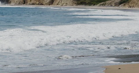 Mesmerizing Slow Motion Footage of Waves Crashing on the Beach - Stock Video Stock Footage 239477361
