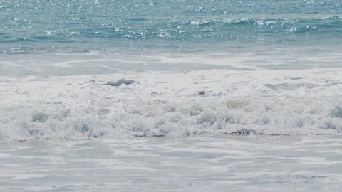 Mesmerizing Slow Motion Footage of Waves Crashing on the Beach - Stock Video Stock Footage 345006988