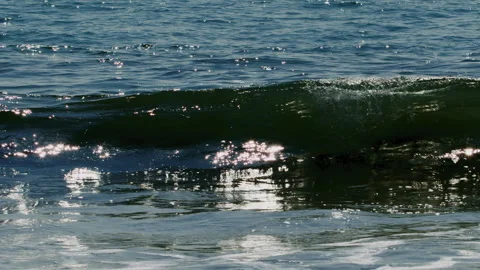 Mesmerizing Slow Motion Footage of Waves Crashing on the Beach - Stock Video 스톡 동영상 345007263
