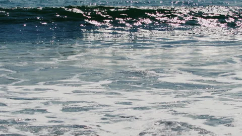Mesmerizing Slow Motion Footage of Waves Crashing on the Beach - Stock Video Stock Footage 345007538
